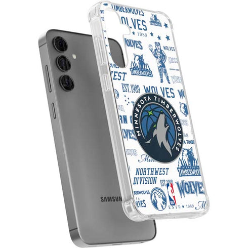 NBA Minnesota Timberwolves Historic Blast Galaxy S24 Plus Clear Case